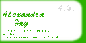 alexandra hay business card